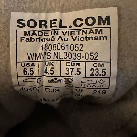 Sorel Explorer Joan Snow Lace Up Boot Faux Fur Quarry size 6.5 - Picture 4 of 10